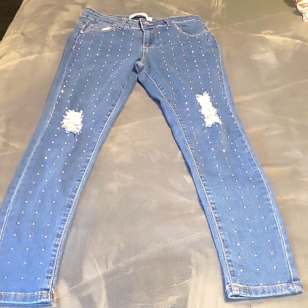 Vintage Violet  Rinestone Skinny Jeans Size 4